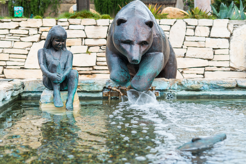 "Fountain Sculpture Grouping" in Downtown San Luis Obispo created by Paula Zima and captured by photographer Kirsten Alana
