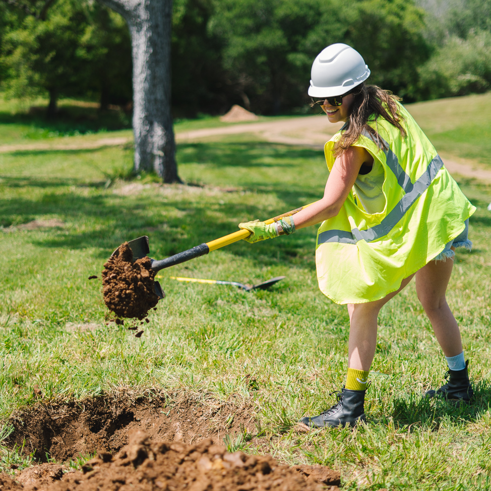 planting a tree in SLO by photographer Kirsten Alana